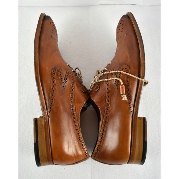 Mezlan 9492 Malcolm Tan Men's Leather Dress Shoes 10M - Picture 6 of 9